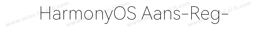 字体HarmonyOS Aans-Reg字体转换